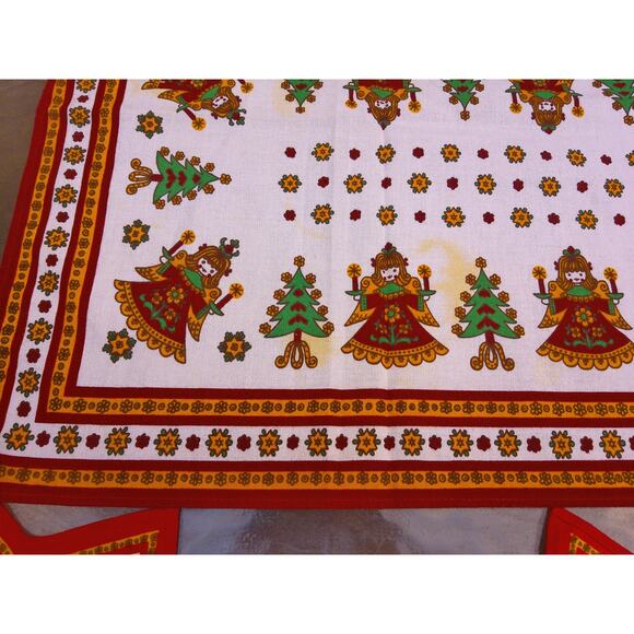 Vintage Kolf Austria Christmas Star Napkins and Table Runner Set READ - Picture 6 of 11